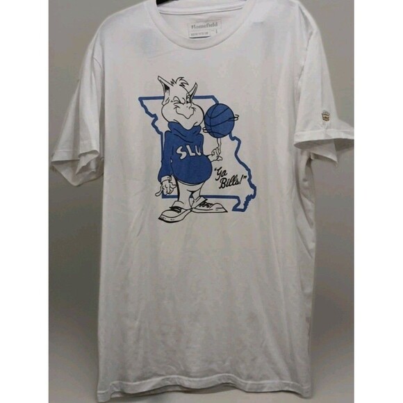 VTG Homefield SLU Billikens Go Bills Tee L Saint Louis Univ NCAA Basketball EUC - Picture 1 of 5